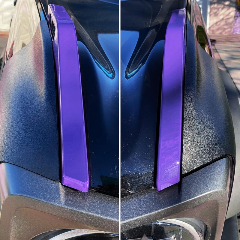 RERPRO Hood Trail Sights Cover Trim for Ford Bronco 2/4 Door 2021 2022 2023 2024 2025 Accessories Engine Hood Hinge Covers Hood Side Release Handle Decoration Stickers Accessory, 1 Pair Purple - Image 4